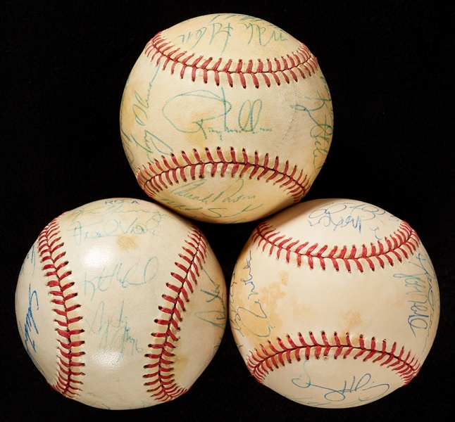 1980s/1990s Minnesota Twins Team-Signed Baseball Trio (3)