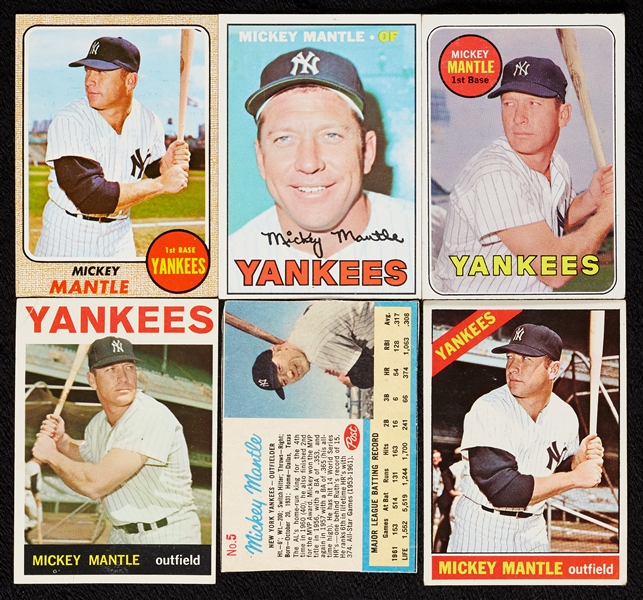1960s Topps and Post Mickey Mantle Cards (6)