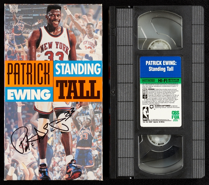 Patrick Ewing Signed VHS Case (BAS)