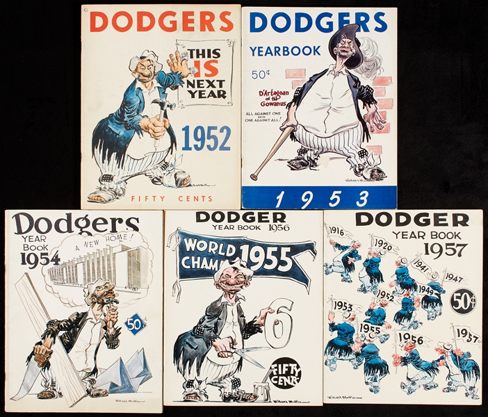 1950s Brooklyn Dodgers Yearbook Collection (5)