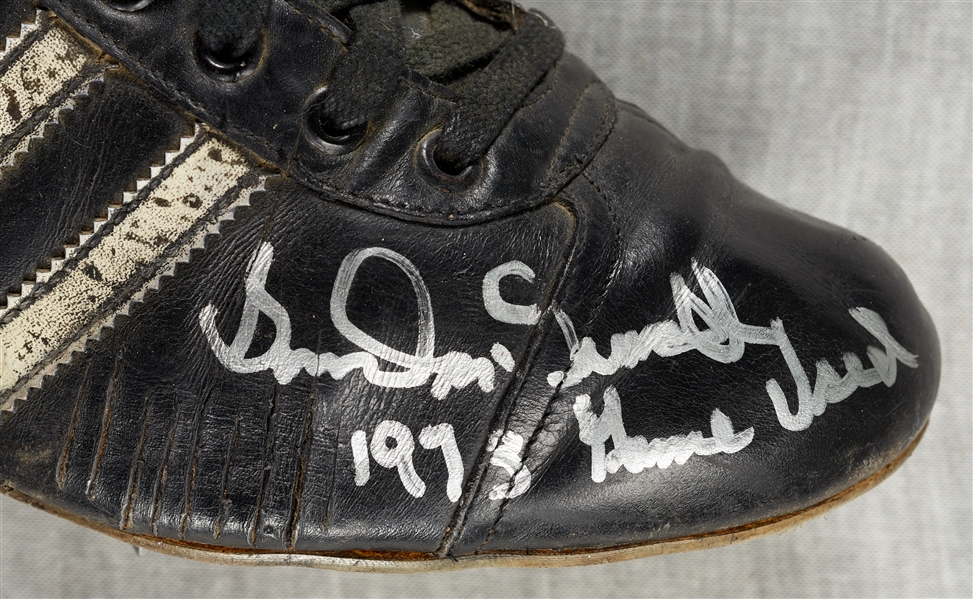 Sam McDowell 1973 New York Yankees Game-Used Cleats & Signed Stirrups