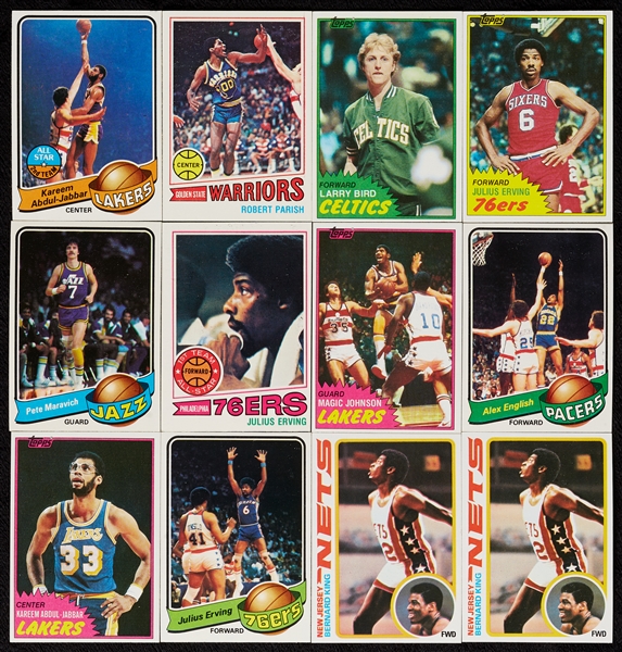 Large Group 1977-81 Topps Basketball Sets (11)