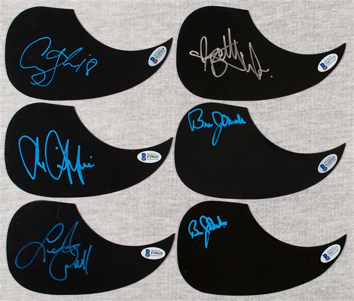 Signed Pickguards Group with Johnston, Parnell, Who, Jinks, Diffie (6) (BAS)