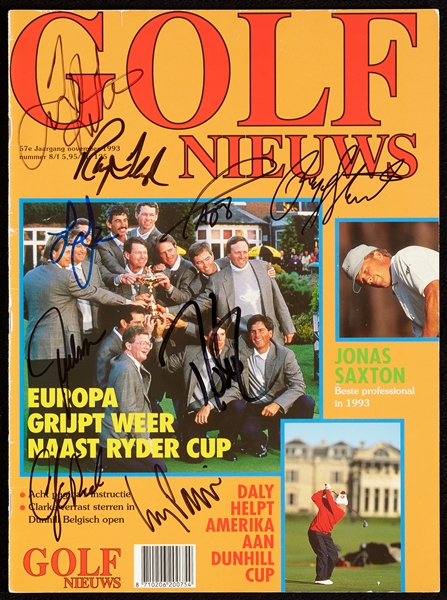 1993 Ryder Cup Signed Magazine with Payne Stewart (PSA/DNA)