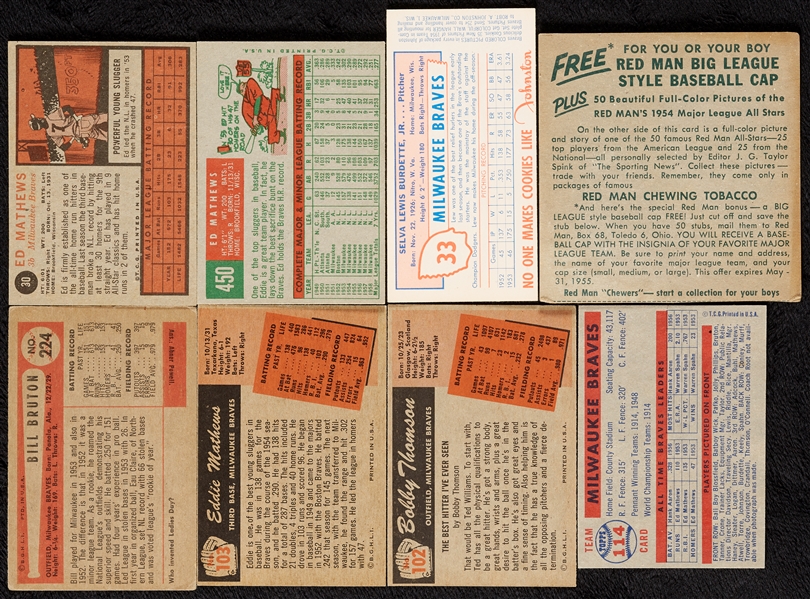 1950-62 Boston and Milwaukee Braves Archive, Bowman, Topps & Johnston (89)