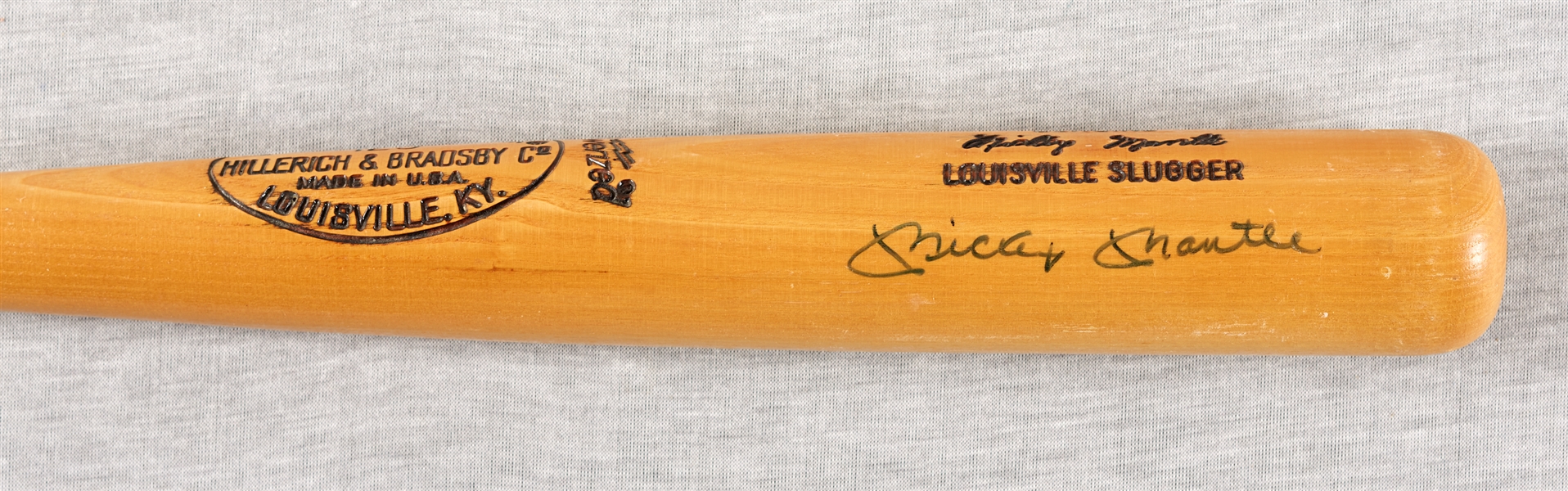 Mickey Mantle Signed Louisville Slugger Bat (BAS)