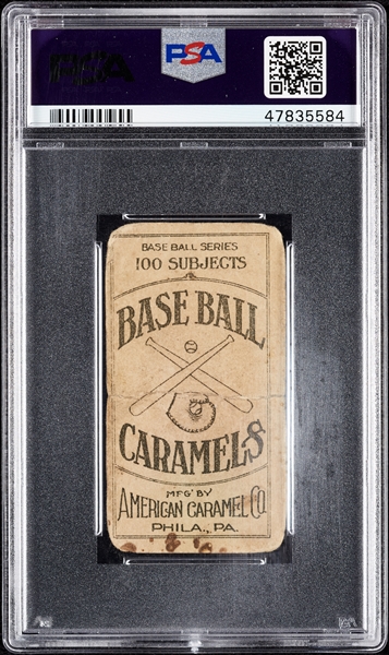 1909 E90-1 American Caramel George Gibson Back View PSA 1