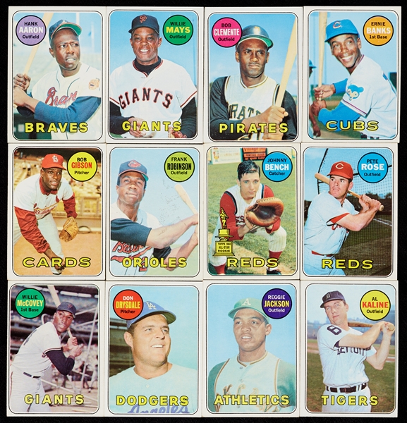1969 Topps Baseball High-Grade Partial Set With Two Dozen HOFers (360/598)