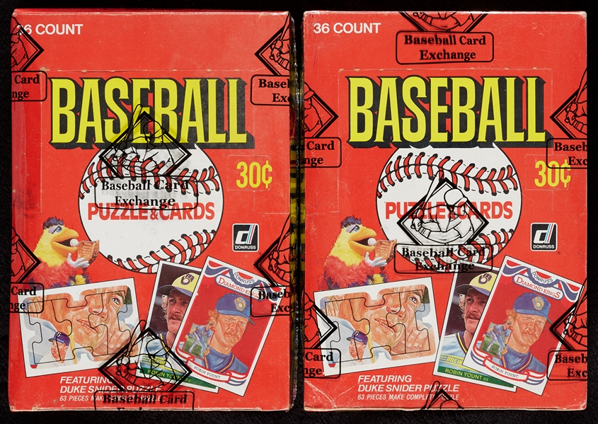 1984 Donruss Baseball Wax Boxes Pair (2) (BBCE)