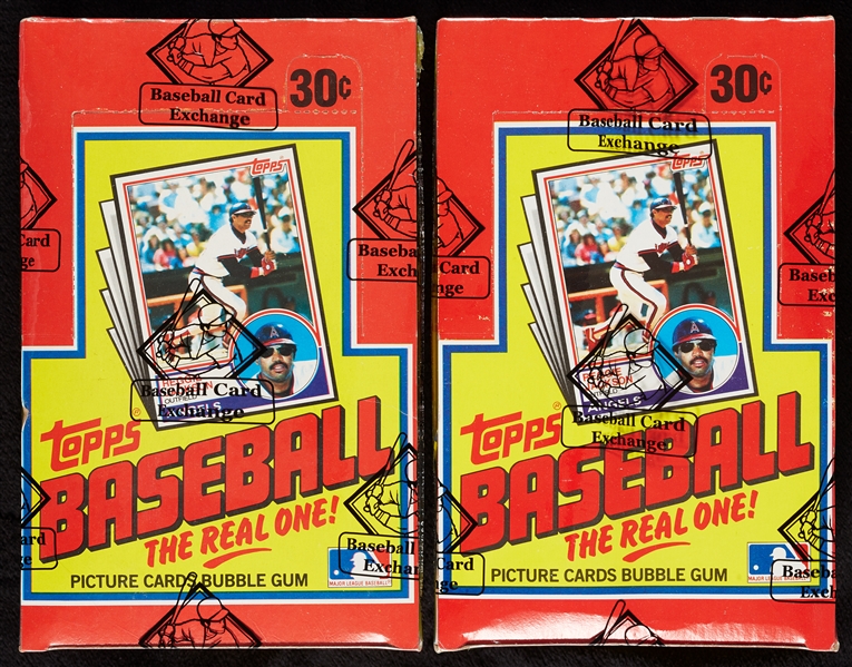 1983 Topps Baseball Michigan Test Wrap Wax Boxes Pair (2) (BBCE)