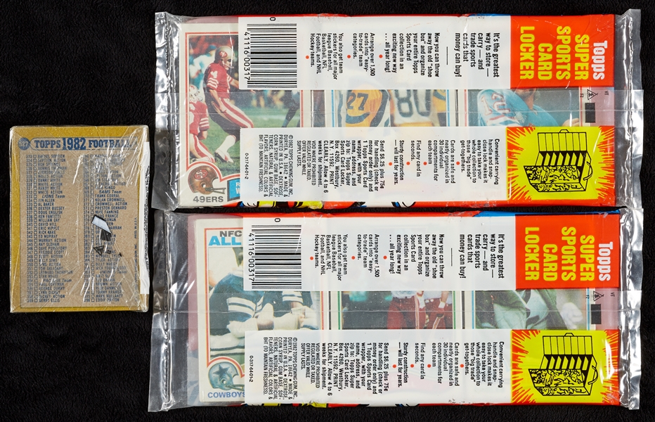 1982 Topps Football Grocery (2) and Cello Pack Group (3)