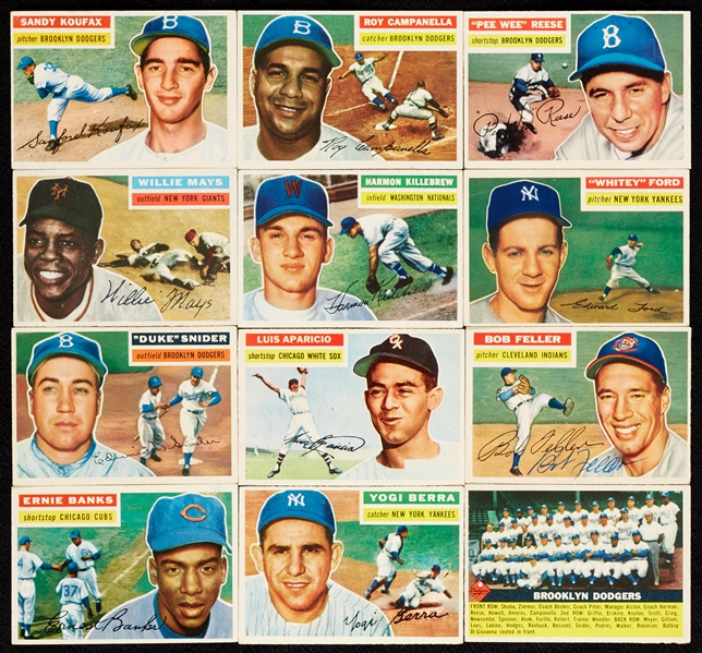 1956 Topps Baseball Complete Set, SGC 5 Mantle (342)