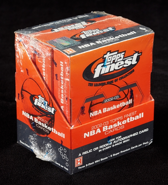 2002-03 Topps Finest Basketball Factory Sealed Hobby Box (18)