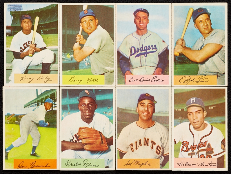 1954 Bowman Baseball Near Set, 14 PSA Slabs (195/224)