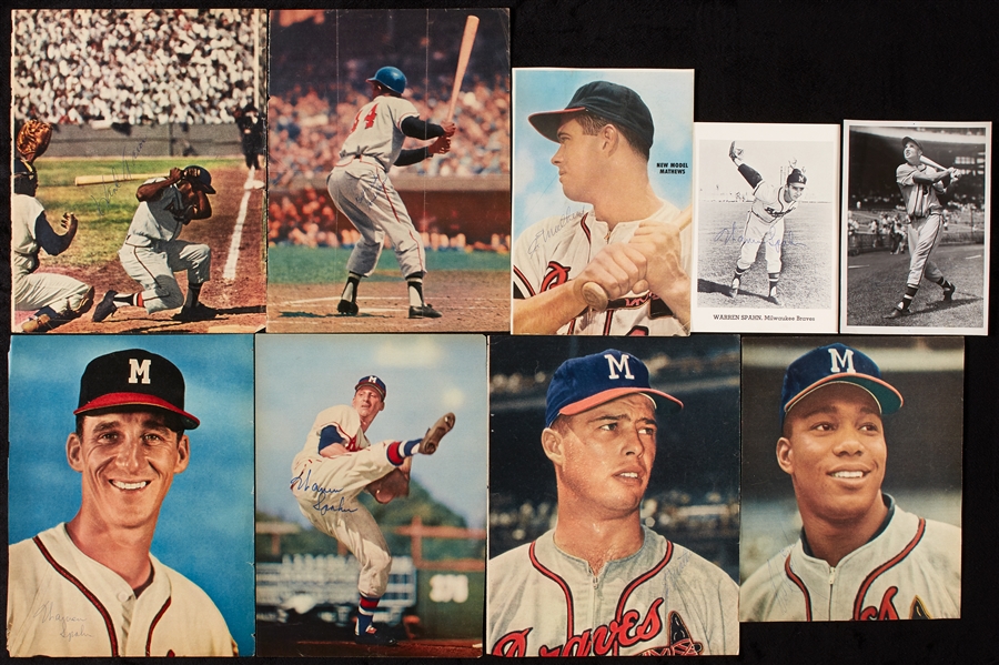 Milwaukee Braves Signed Photos Group with Hank Aaron (22)