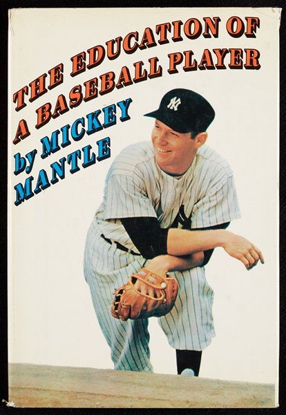 Mickey Mantle Signed The Education of a Baseball Player Book (BAS)