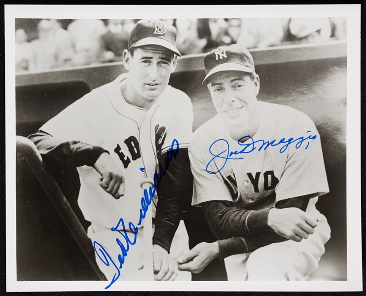 Joe DiMaggio & Ted Williams Signed 8x10 Photo