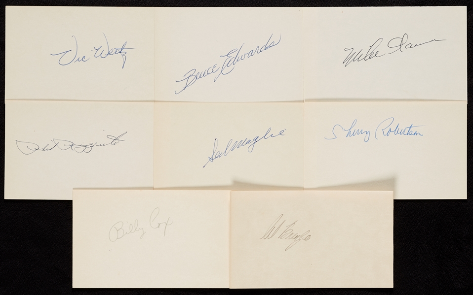 1940-1949 Signed Index Card Collection (925)