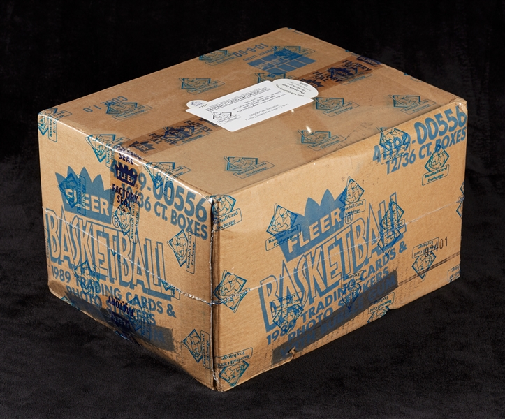 1989-90 Fleer Basketball Wax Box Sealed Case (12/36) (Fritsch/BBCE)
