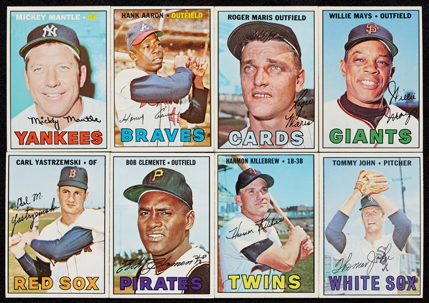 1967 Topps Baseball Complete Set, Mantle – Ex-Plus, Seaver – Ex-Mt-Plus (609)
