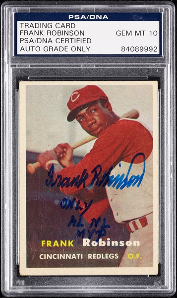 Frank Robinson Signed 1957 Topps RC No. 35 (Graded PSA/DNA 10)