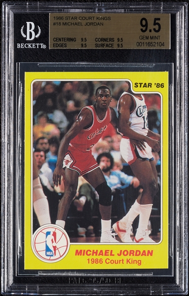 1986 Star Co. Court Kings Michael Jordan No. 18 BGS 9.5