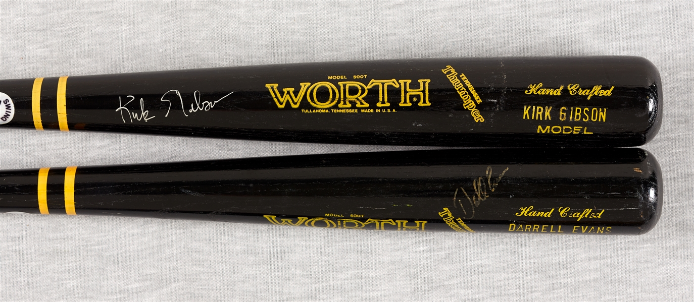 Kirk Gibson & Darrell Evans Signed Worth Bats (2)