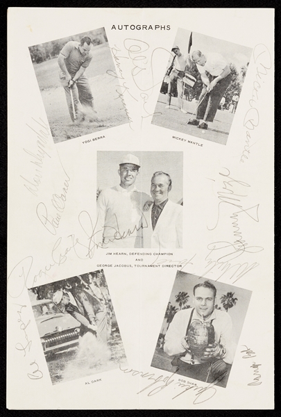 Jackie Robinson, Mickey Mantle & Others Signed Golf Program (12) (PSA/DNA)