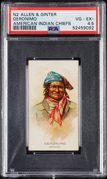 1888 N2 Allen & Ginter Indian Chiefs Geronimo PSA 4.5