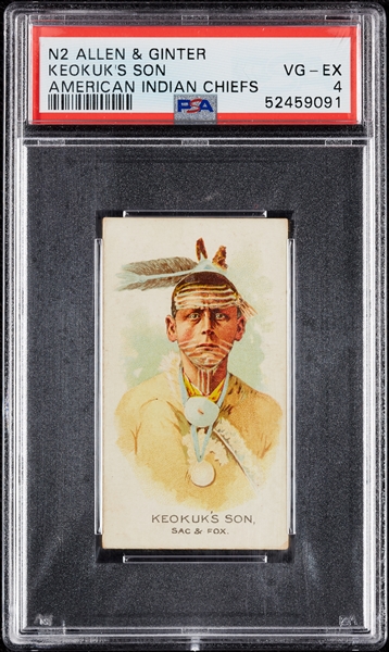 1888 N2 Allen & Ginter Indian Chiefs Keokuk's Son PSA 4