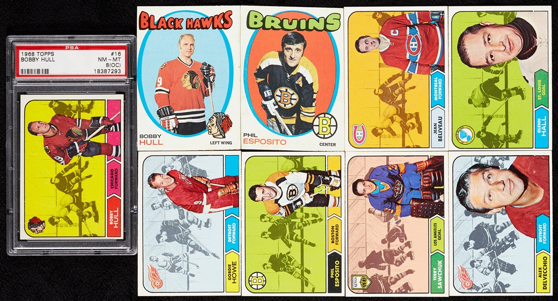 1968-71 Topps Hockey Group With HOFers, Sticker Stamps (195)