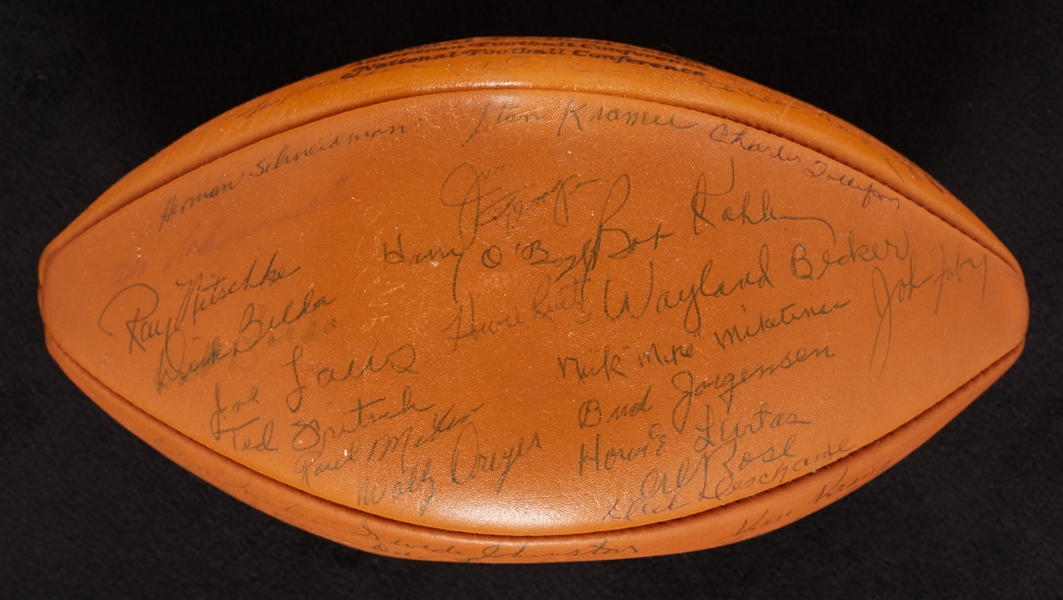 1930s-1960s Green Bay Packers Alumni Multi-Signed Football