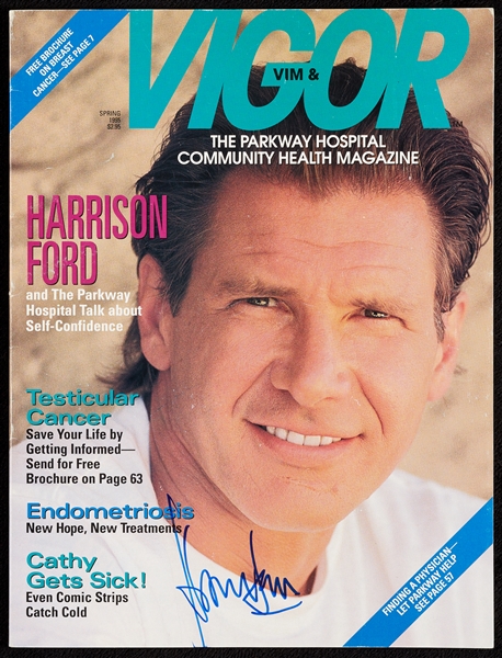 Harrison Ford Signed Vim & Vigor Magazine (1995) (BAS)