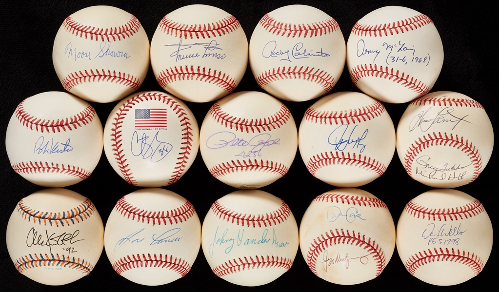 Stars & Notables Single-Signed Baseball Group (14)