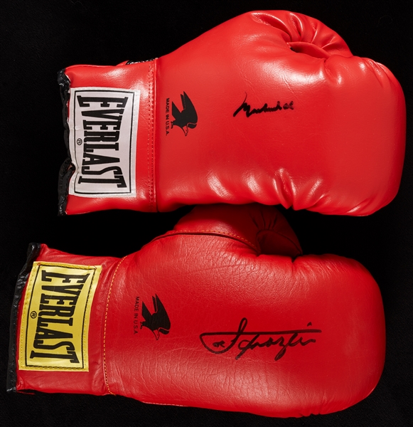 Muhammad Ali & Joe Frazier Single-Signed Boxing Gloves (2) (BAS)