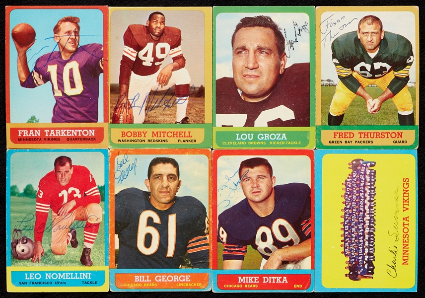 Signed 1963 Topps Football Group with Ditka, George (43)