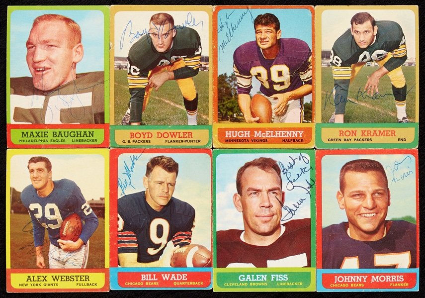 Signed 1963 Topps Football Group with Ditka, George (43)