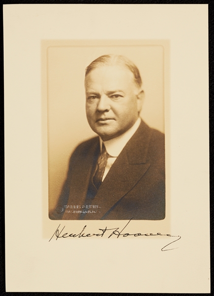 Herbert Hoover Signed Harris & Ewing Vintage Portrait
