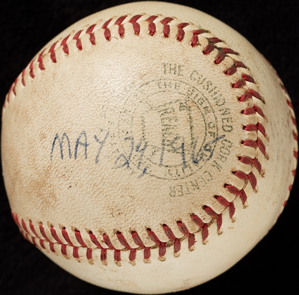 Mickey Lolich Career Win No. 29 Final Out Game-Used Baseball (5/24/1965) (BAS) (Lolich LOA)