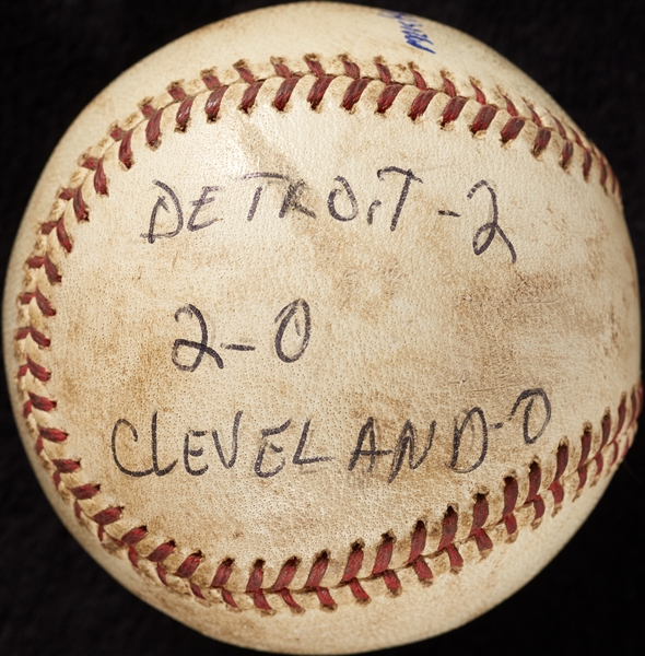 Mickey Lolich Career Win No. 37 Final Out Game-Used Baseball (9/26/1965) (BAS) (Lolich LOA)