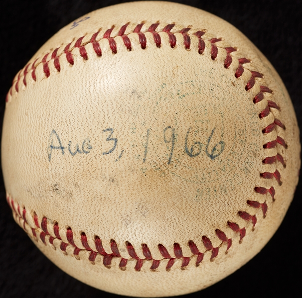 Mickey Lolich Career Win No. 48 Final Out Game-Used Baseball (8/3/1966) (BAS) (Lolich LOA)