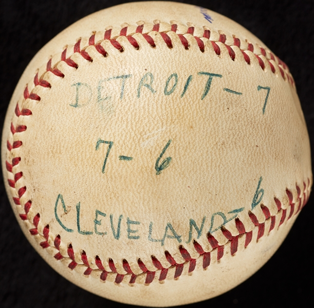 Mickey Lolich Career Win No. 85 Final Out Game-Used Baseball (4/17/1969) (BAS) (Lolich LOA)
