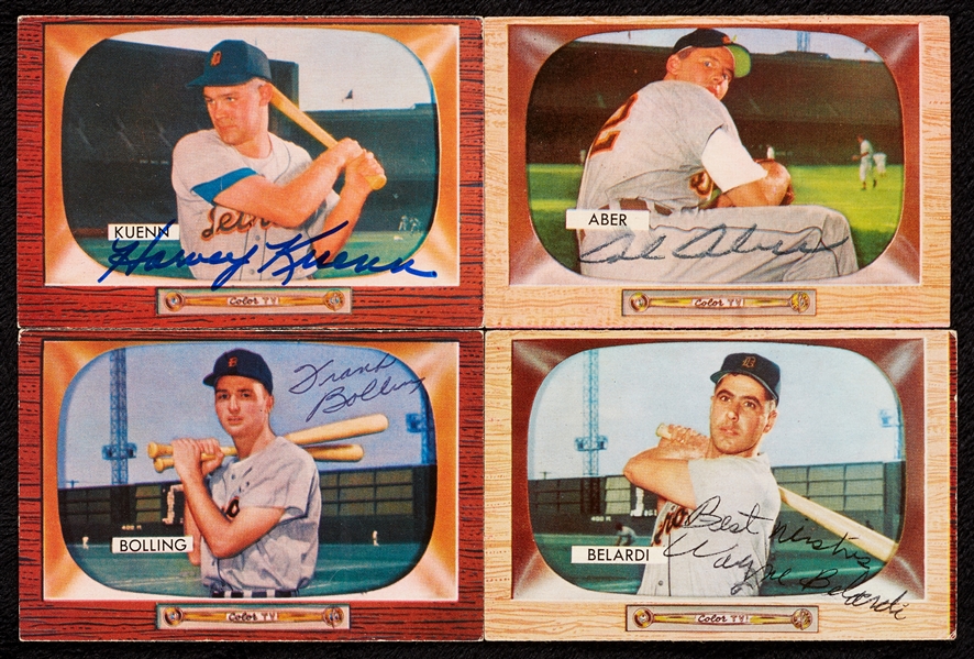 Detroit Tigers Signed 1955 Bowman Group (14)