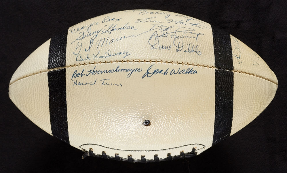 1954 Detroit Lions Team-Signed Football with Walker, Layne, Hart (JSA)