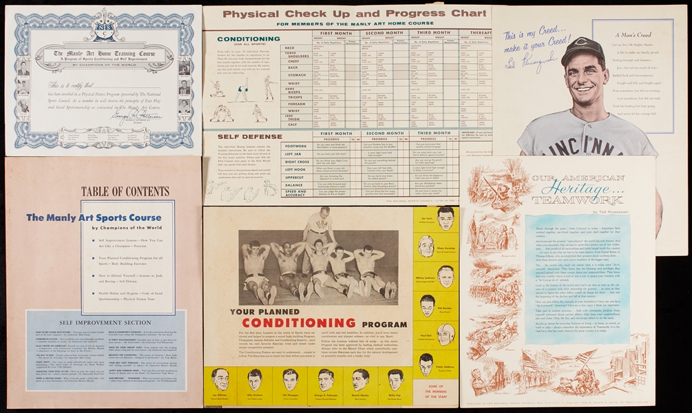Circa 1960 The Manly Arts Course by World Champions Training Kit - (6) Mantle Pieces