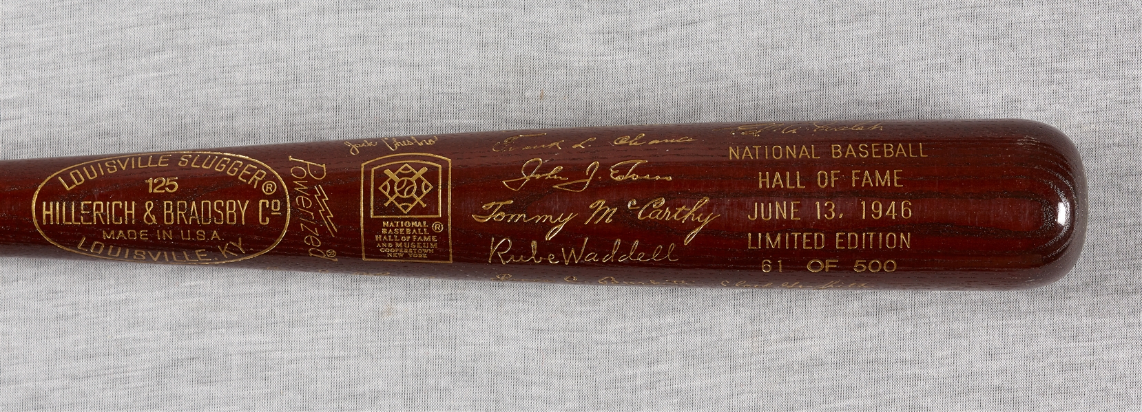 1946 Hall of Fame Louisville Slugger Brown Bat (61/500)