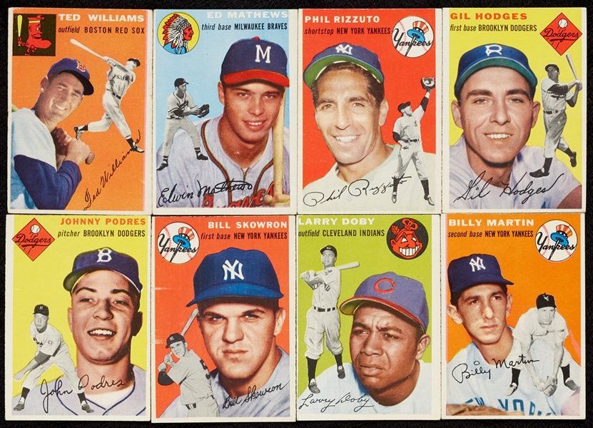 1954 Topps Baseball Near Set, 10 Hall of Famers (236/250)