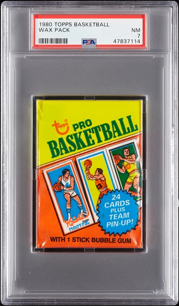 1980 Topps Basketball Wax Pack (Graded PSA 7)