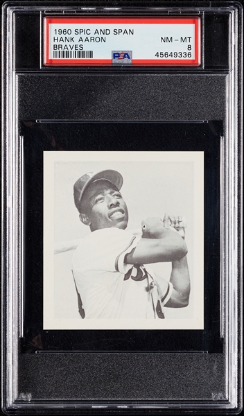 1960 Spic And Span Hank Aaron PSA 8 (Only One Higher)