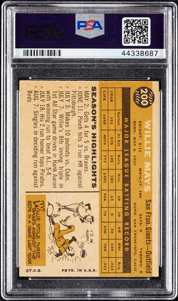 1960 Topps Willie Mays No. 200 PSA 5